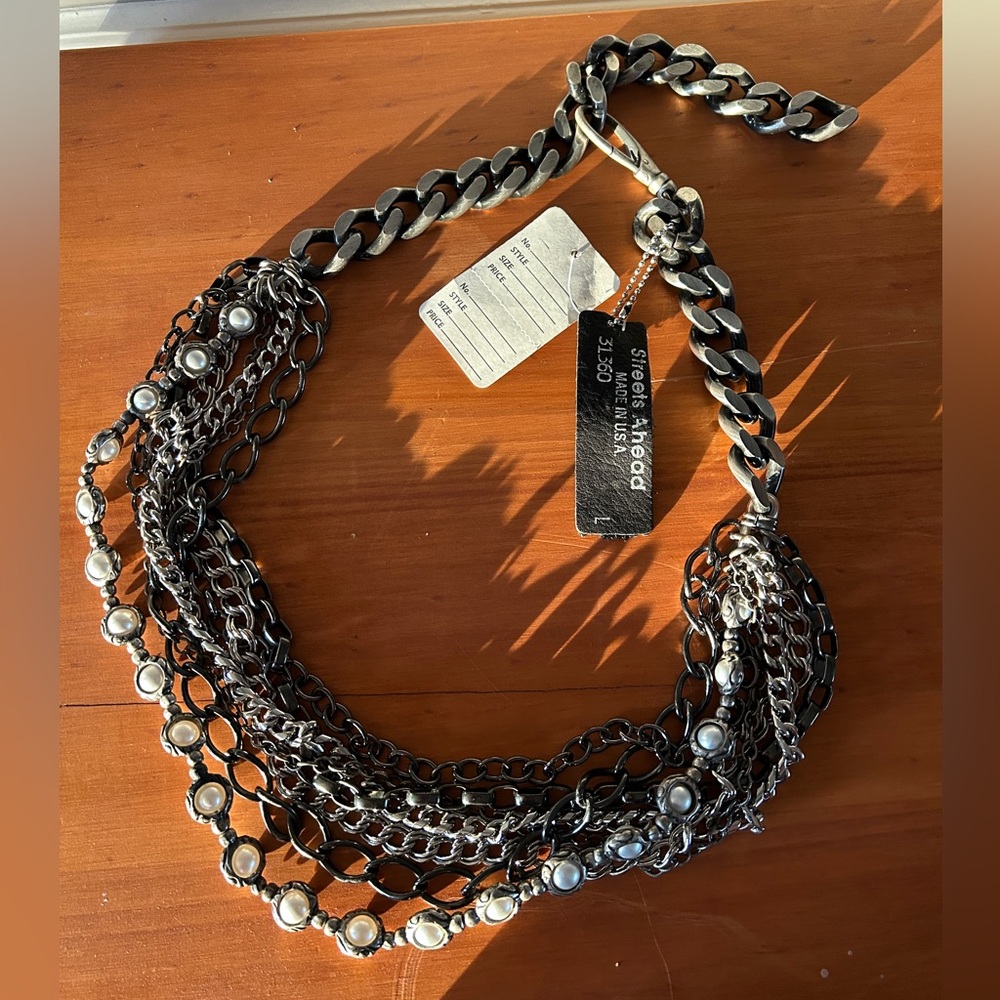 NWT STREETS AHEAD Chunky Layered Chain Belt - Size L - Made in the USA